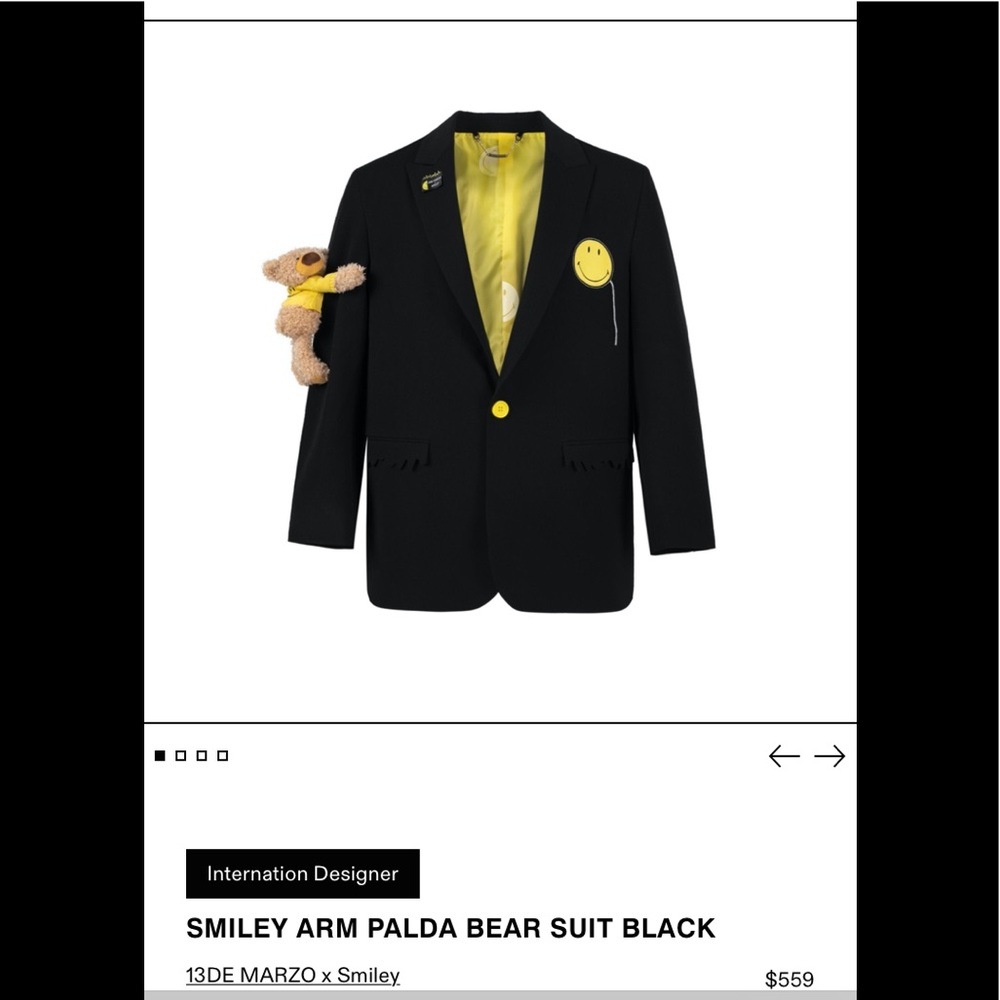 EUC 13 De Marzo Paris x Smiley teddy blazer. Sz S.